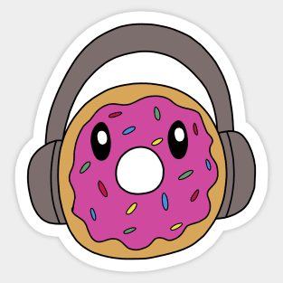 Donut Headphones Sticker